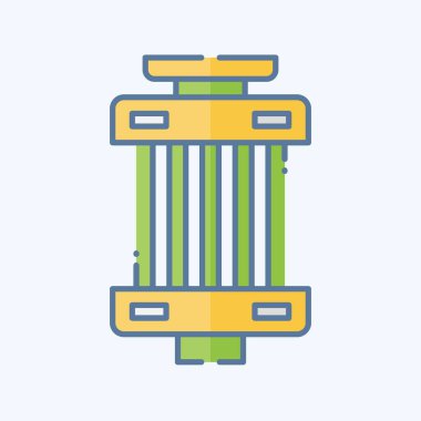 Simge Filtresi. Otomotiv sembolü. Karalama stili. Basit dizayn edilebilir. Basit resimleme