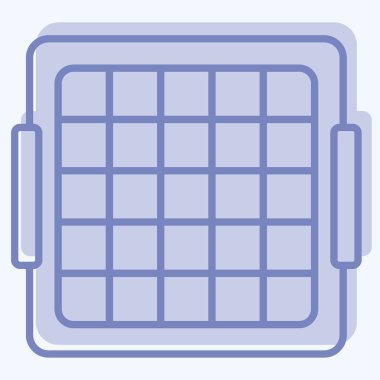 Beyzbol Rebound Ağı. Beyzbol sembolüyle ilgili. İki ton stili. Basit dizayn edilebilir. Basit resimleme