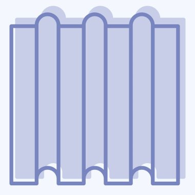 Simge Çelik Çarşaf. Bina materyali sembolüyle ilgili. İki ton stili. Basit dizayn edilebilir. Basit resimleme