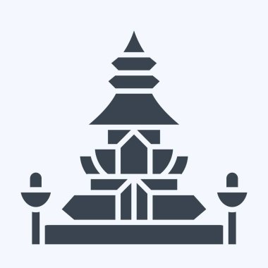 Simge Kralı Norodom Stupa. Kamboçya sembolüyle ilgili. Kabartma tarzı. Basit dizayn edilebilir. Basit resimleme