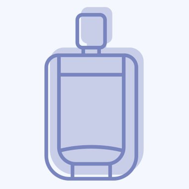 Simge sidiği. Banyo sembolüyle ilgili. İki ton stili. Basit dizayn edilebilir. Basit resimleme