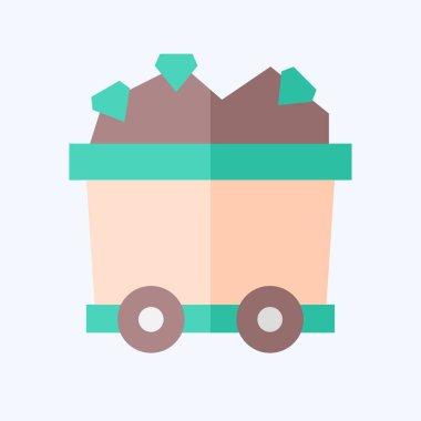 Simge Madencilik Aracı. Madencilik sembolüyle ilgili. Düz stil. Basit dizayn edilebilir. Basit resimleme