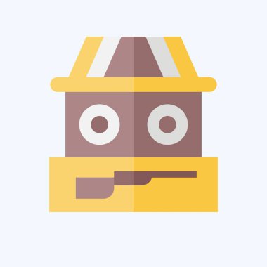 Simge Çekimi. Lunapark sembolüyle ilgili. Düz stil. Basit dizayn edilebilir. Basit resimleme