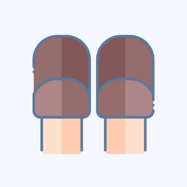 Simge Yuvarlaması. Kahvaltı sembolüyle ilgili. Karalama stili. Basit dizayn edilebilir. Basit resimleme