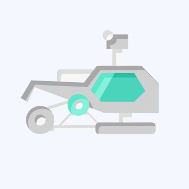 Simge Kar Aracı. Alaska sembolüyle ilgili. Düz stil. Basit dizayn edilebilir. Basit resimleme