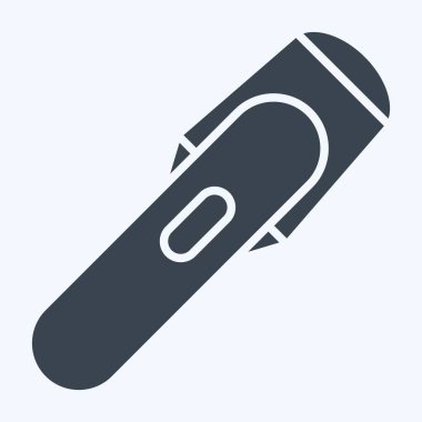 Simge Meşalesi. Madencilik sembolüyle ilgili. Kabartma tarzı. Basit dizayn edilebilir. Basit resimleme