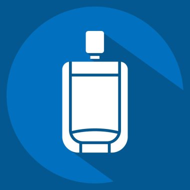 Simge sidiği. Banyo sembolüyle ilgili. Uzun gölge tarzı. Basit dizayn edilebilir. Basit resimleme