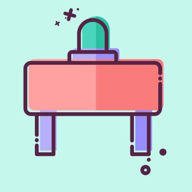 Simge bariyeri. Yol İşareti sembolüyle ilgili. MBE tarzı. Basit dizayn edilebilir. Basit resimleme