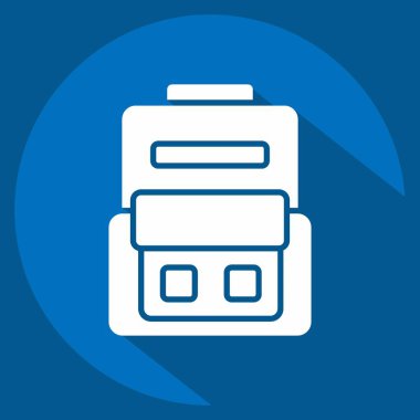 Simge Destek Torbaları. Kamp sembolüyle ilgili. Uzun gölge tarzı. Basit dizayn edilebilir. Basit resimleme