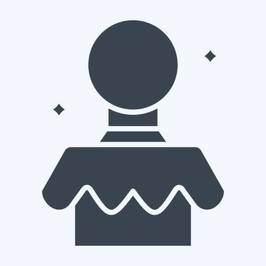 Simge Sihirli Top. Lunapark sembolüyle ilgili. Kabartma tarzı. Basit dizayn edilebilir. Basit resimleme