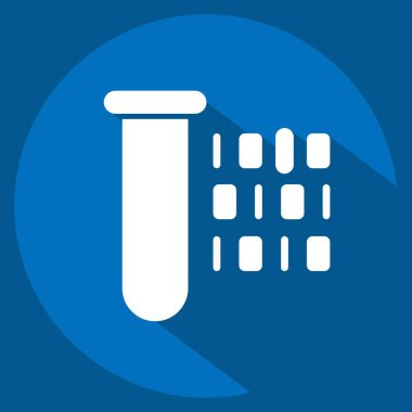 Simge Suni Döllenme. Biyokimya sembolüyle ilgili. Uzun gölge tarzı. Basit dizayn edilebilir. Basit resimleme