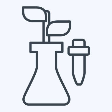 Icon Bio Teknoloji. Biyokimya sembolüyle ilgili. Sıra tarzı. Basit dizayn edilebilir. Basit resimleme