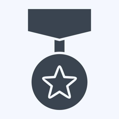 Ödül sembolüyle ilgili Simge 4. Kabartma tarzı. Basit dizayn edilebilir. Basit resimleme