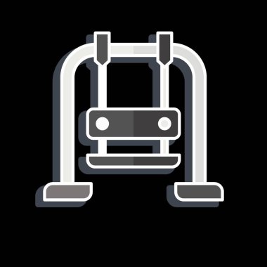 Simge salıncağı. Lunapark sembolüyle ilgili. Parlak bir stil. Basit dizayn edilebilir. Basit resimleme