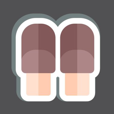 Çıkartma rulosu. Kahvaltı sembolüyle ilgili. Basit dizayn edilebilir. Basit resimleme