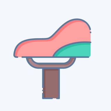 Bisiklet sembolü ile ilgili simge. Karalama stili. Basit dizayn edilebilir. Basit resimleme