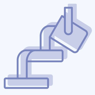 Simge eridi. Madencilik sembolüyle ilgili. İki ton stili. Basit dizayn edilebilir. Basit resimleme