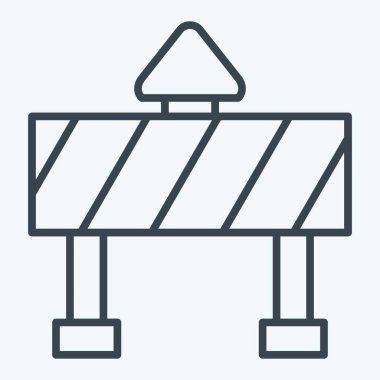 Simge Trafik Engeli. Madencilik sembolüyle ilgili. Sıra tarzı. Basit dizayn edilebilir. Basit resimleme
