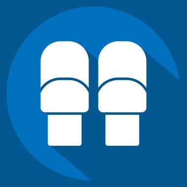 Simge Yuvarlaması. Kahvaltı sembolüyle ilgili. Uzun gölge tarzı. Basit dizayn edilebilir. Basit resimleme