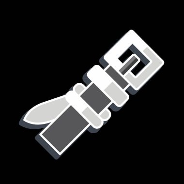 Simgesel Beyzbol Kuşağı. Beyzbol sembolüyle ilgili. Parlak bir stil. Basit dizayn edilebilir. Basit resimleme