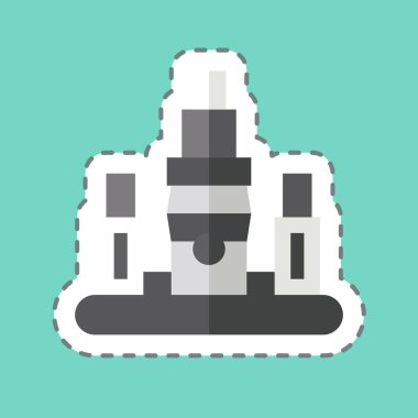 Etiket hattı Taipei 'yi kesti. Başkent sembolüyle ilgili. Basit dizayn edilebilir. Basit resimleme