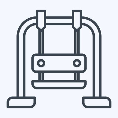 Simge salıncağı. Lunapark sembolüyle ilgili. Sıra tarzı. Basit dizayn edilebilir. Basit resimleme