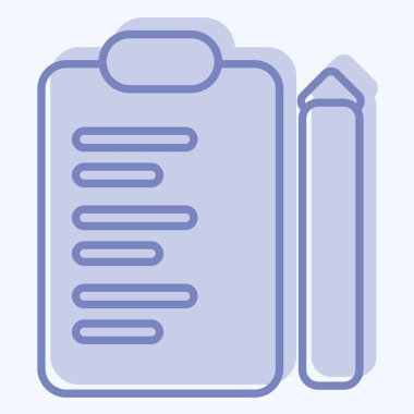 Simge denetimi. İş Analizi sembolüyle ilgili. İki tonlu basit tasarım düzenlenebilir. Basit resimleme