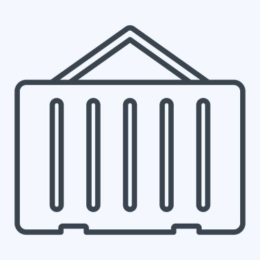 Simge Kutusu. Bina materyali sembolüyle ilgili. Sıra tarzı. Basit dizayn edilebilir. Basit resimleme