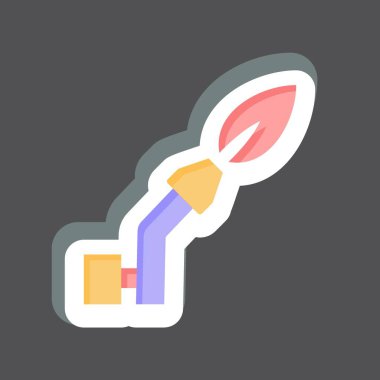 Çıkartma Gaz Kaynağı. Kaynak aletleri sembolüyle ilgili. Basit dizayn edilebilir. Basit resimleme