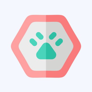 Icon Vahşi Yaşam. Yol İşareti sembolüyle ilgili. Düz stil. Basit dizayn edilebilir. Basit resimleme