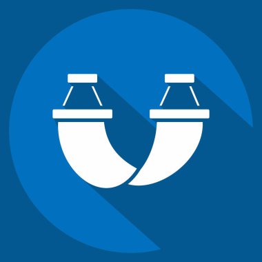 Simge hamağı. Kamp sembolüyle ilgili. Uzun gölge tarzı. Basit dizayn edilebilir. Basit resimleme