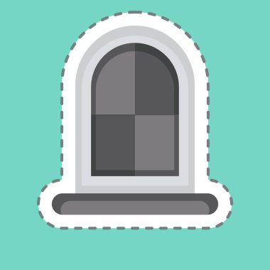 Çıkartma çizgisi pencereyi kesti. Bina materyali sembolüyle ilgili. Basit dizayn edilebilir. Basit resimleme