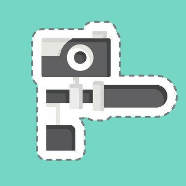 Bisiklet sembolüyle ilgili kamera etiketi kesilmiş. Basit dizayn edilebilir. Basit resimleme