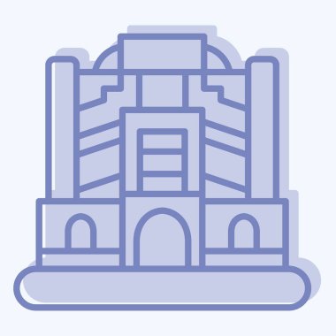 İkon Bağdat. Başkent sembolüyle ilgili. İki ton stili. Basit dizayn edilebilir. Basit resimleme