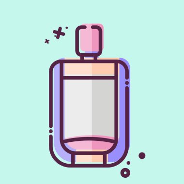 Simge sidiği. Banyo sembolüyle ilgili. MBE tarzı. Basit dizayn edilebilir. Basit resimleme