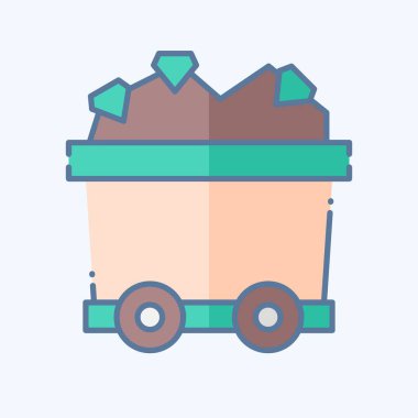 Simge Madencilik Aracı. Madencilik sembolüyle ilgili. Karalama stili. Basit dizayn edilebilir. Basit resimleme