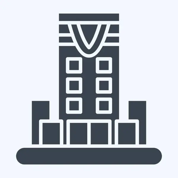 Icon Riyadh Related Capital Symbol Glyph Style Simple Design Editable — Stock Vector