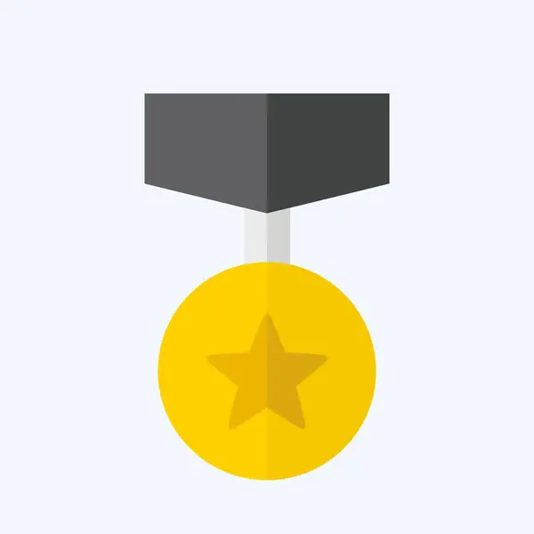 Icon Badge Zusammenhang Mit Award Symbol Flachen Stil Einfaches Design — Stockvektor