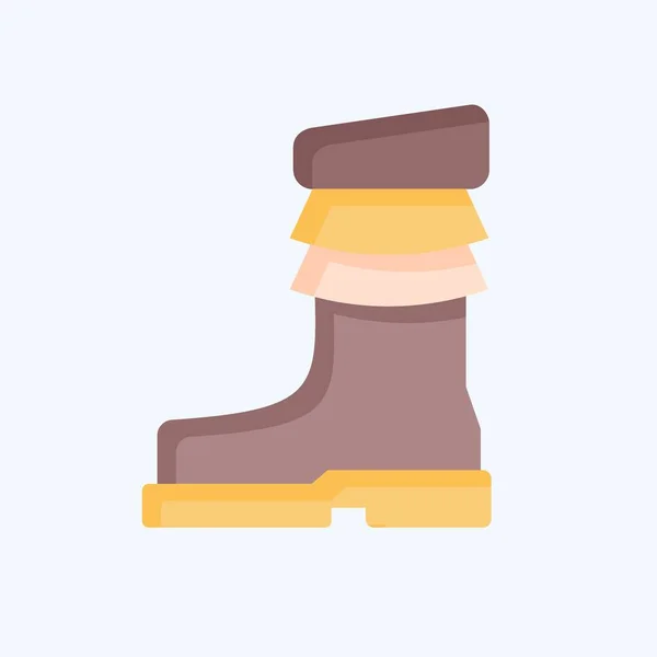Icon Shoes Относится Символу Коренных Народов Плоский Стиль Простой Дизайн — стоковый вектор