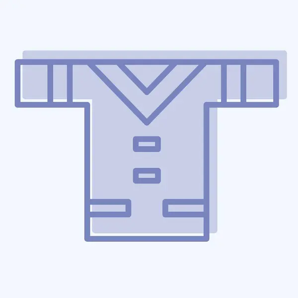 Icon Clothes Vztahující Americkému Původnímu Symbolu Dvoubarevný Styl Jednoduchý Design — Stockový vektor