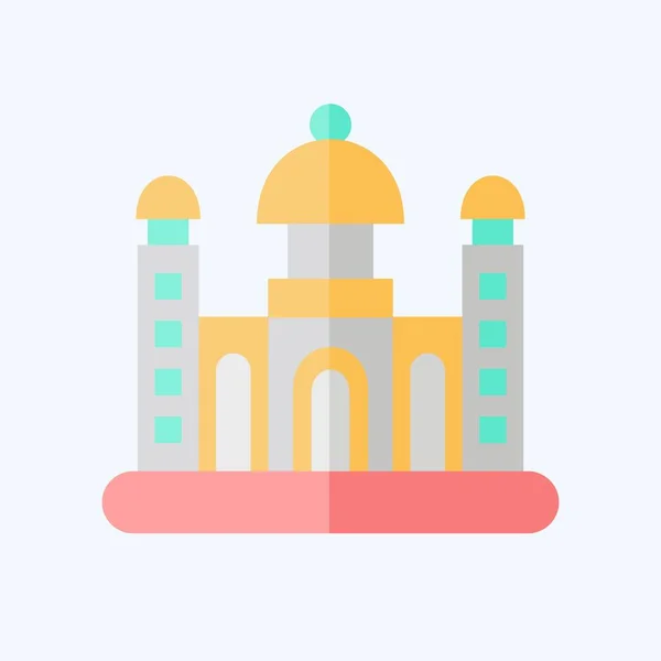 Icono Dhaka Relacionado Con Símbolo Capital Estilo Plano Diseño Simple — Vector de stock