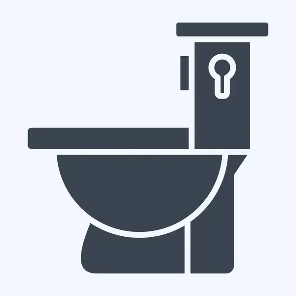 Ікона Туалет Пов Язані Символом Будівельний Матеріал Стиль Гліфів Простий — стоковий вектор