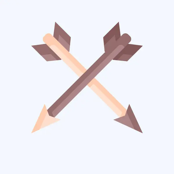 Icon Arrow 与美洲原住民的象征有关 平坦的风格 简单的设计可以编辑 简单的例子 — 图库矢量图片