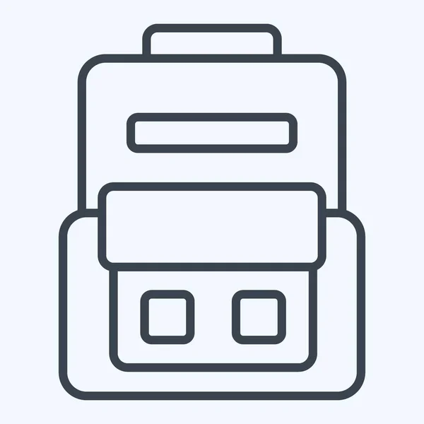 Icon Utilities Bags Относительно Символа Стиль Линии Простой Дизайн Редактируемый — стоковый вектор