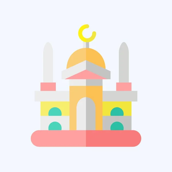Ikone Damaskus Verwandt Mit Dem Symbol Des Kapitals Flachen Stil — Stockvektor