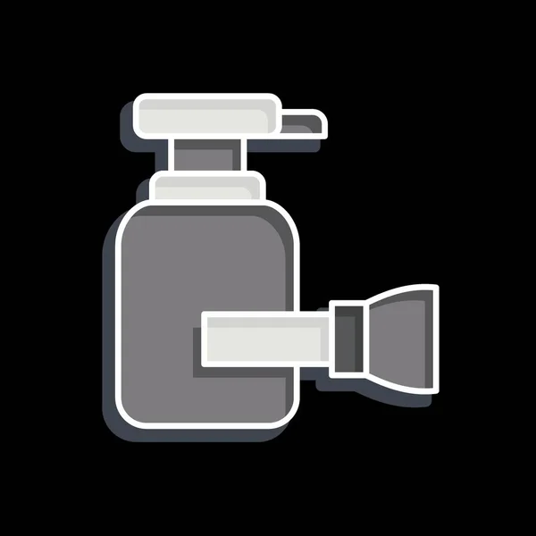Icon Shaving Cream Related Bathroom Symbol Glossy Style Simple Design — Stock Vector