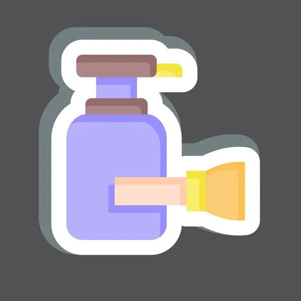 Sticker Shaving Cream Related Bathroom Symbol Simple Design Editable Simple — Stock Vector
