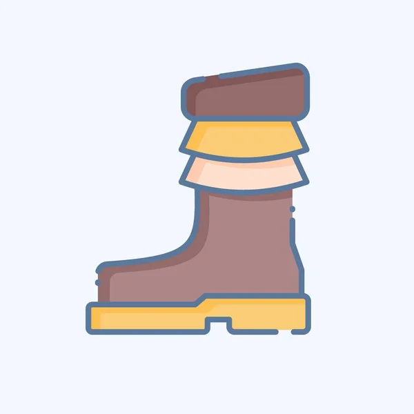 Icône Chaussures Lié Symbole Des Peuples Autochtones Style Doodle Conception — Image vectorielle