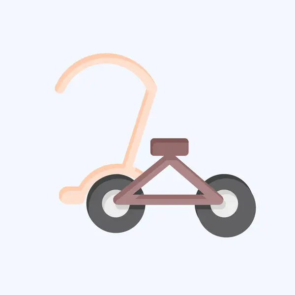 Icône Cycle Lié Symbole Cambodge Style Plat Conception Simple Modifiable — Image vectorielle