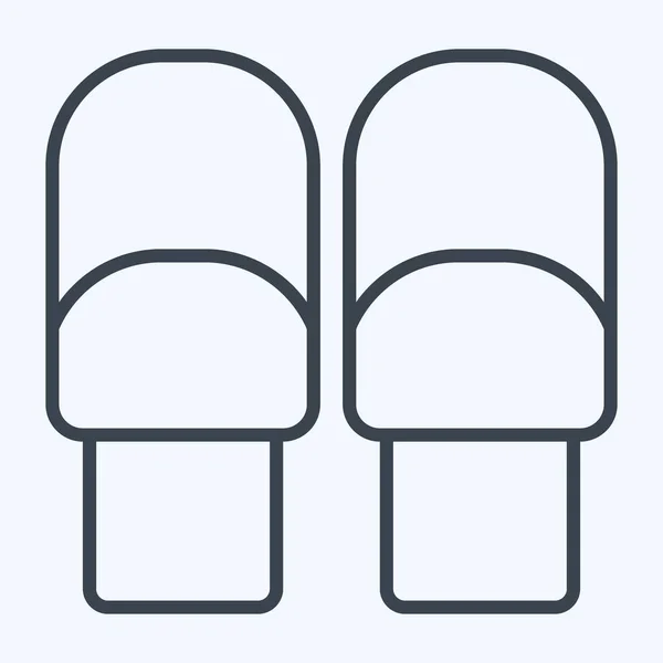 アイコンロール 朝食シンボルに関連しています ラインスタイル 編集可能なシンプルなデザイン シンプルなイラスト — ストックベクタ